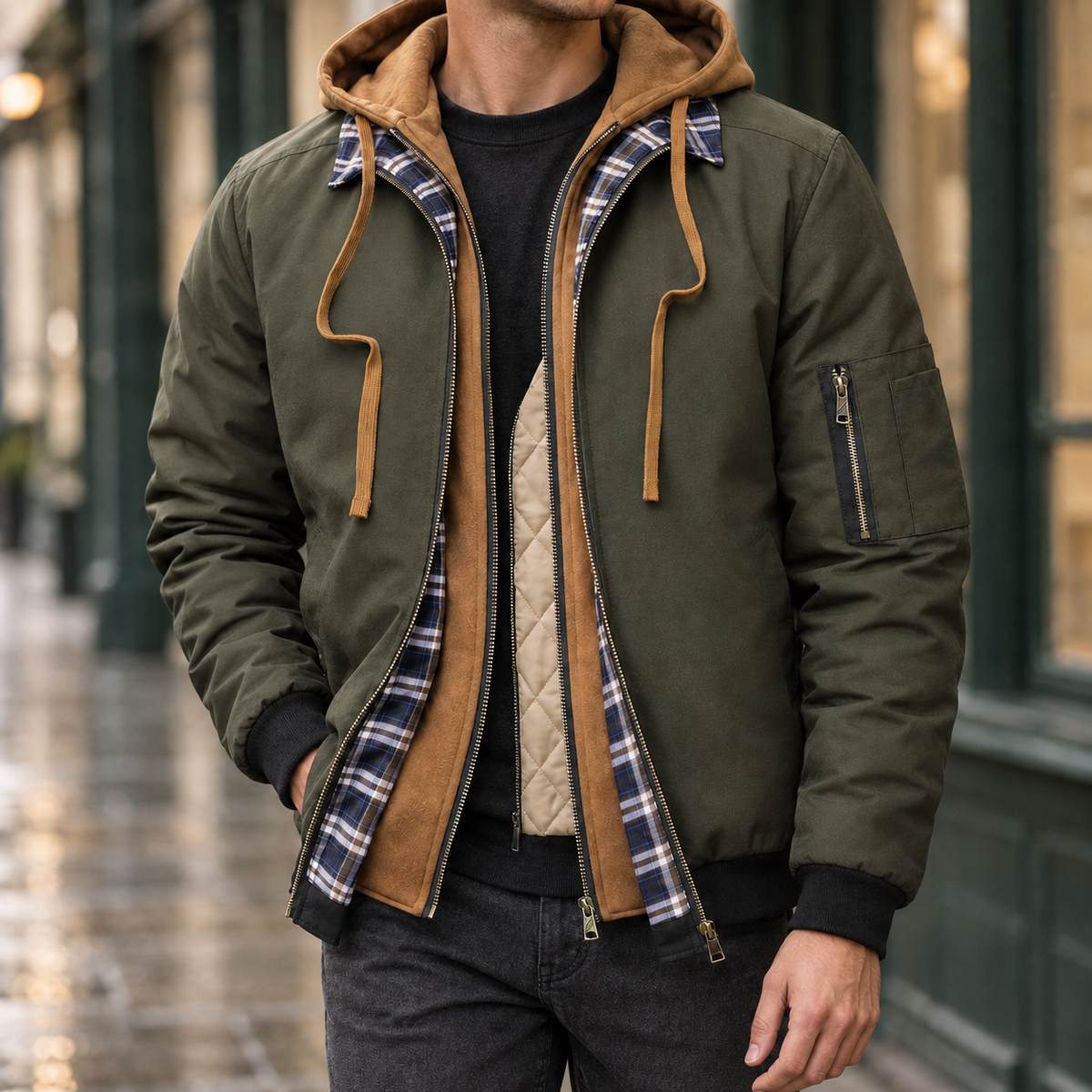 Übergangsjacke Herren Wasserdicht Freizeit & Outdoor