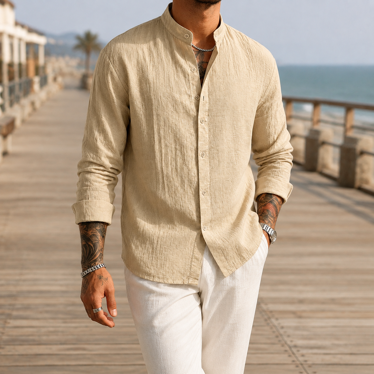Hemd Herren Regular Fit Casual Sommer