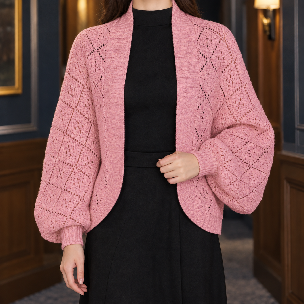Offene Strickjacke Damen Relaxed Fit Freizeit
