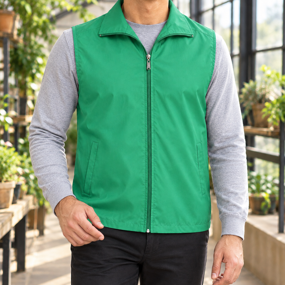 Utility Weste Herren Regular Fit Freizeit Ärmellos