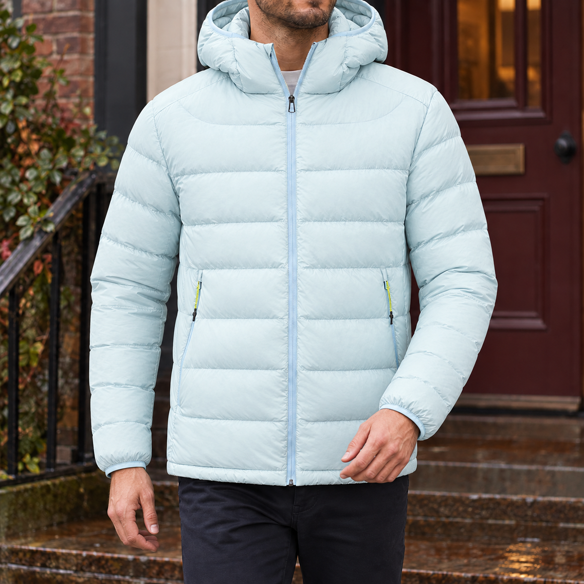 Kapuzenjacke Herren Regular Fit Freizeit Übergangszeit