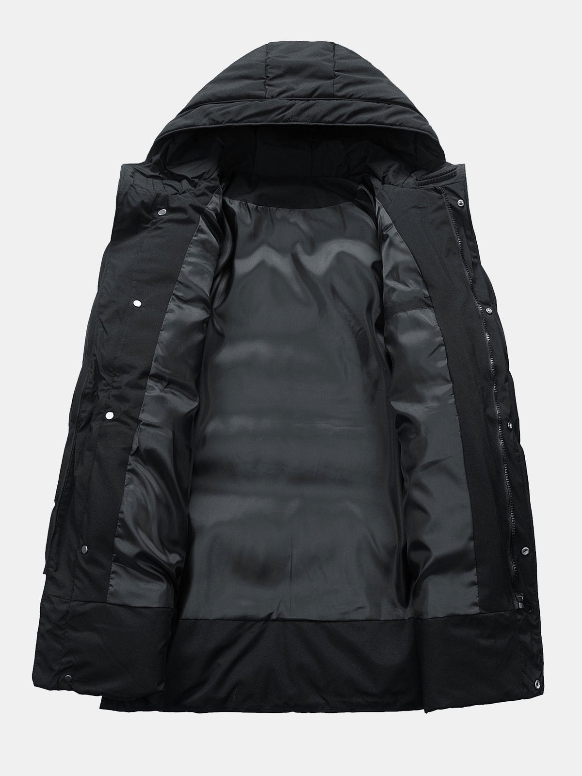 Herren Pufferparka Regular Fit Winter Freizeit mit Kapuze und Taschen