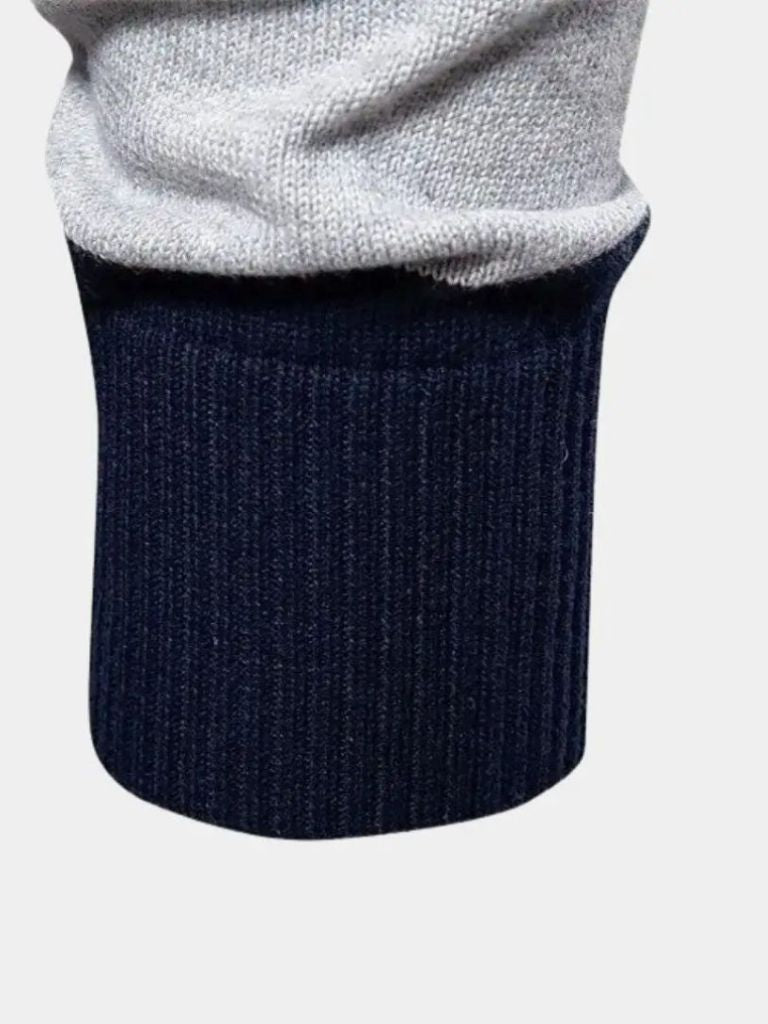 Halbzip Strickwaren in Strickfarbe - Cross & Crown