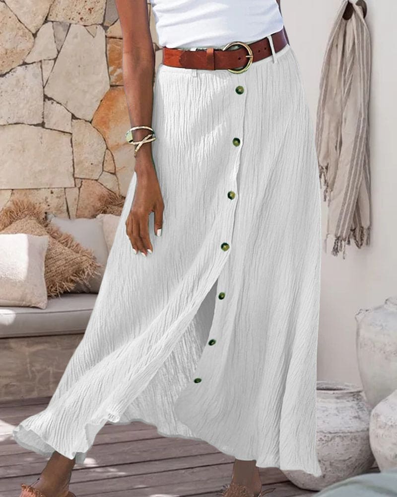 Damen Maxi-Rock A-Linie Freizeit Elegant