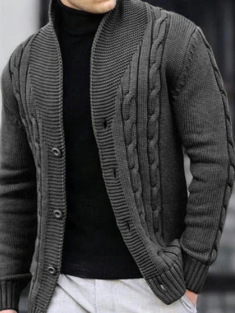 Stylischer Herren-Strickcardigan - Cross & Crown