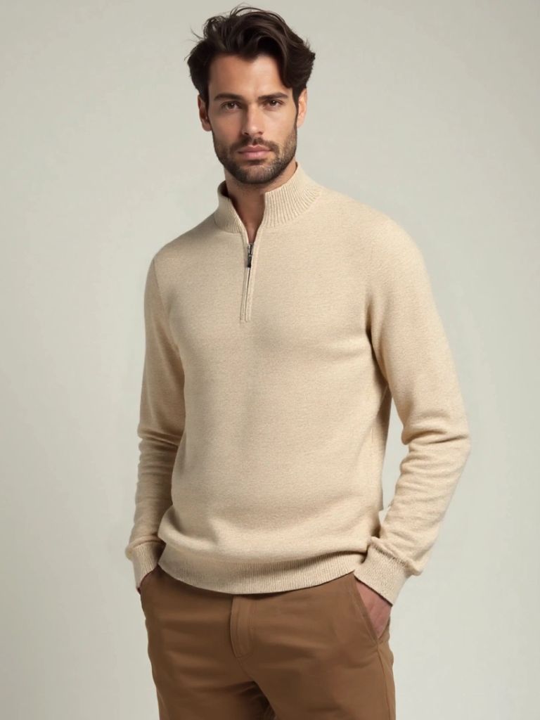Cross & Crown Merino Half-Zip Pullover