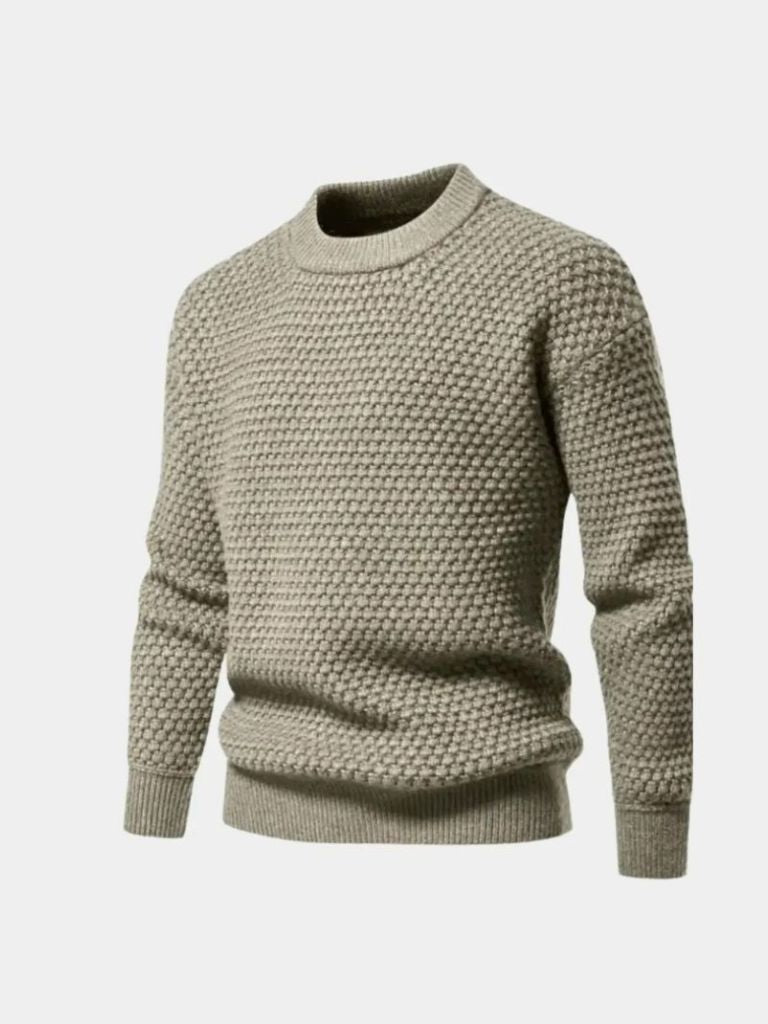 Textured Pullover - Old Money Collection by Cross & Crown