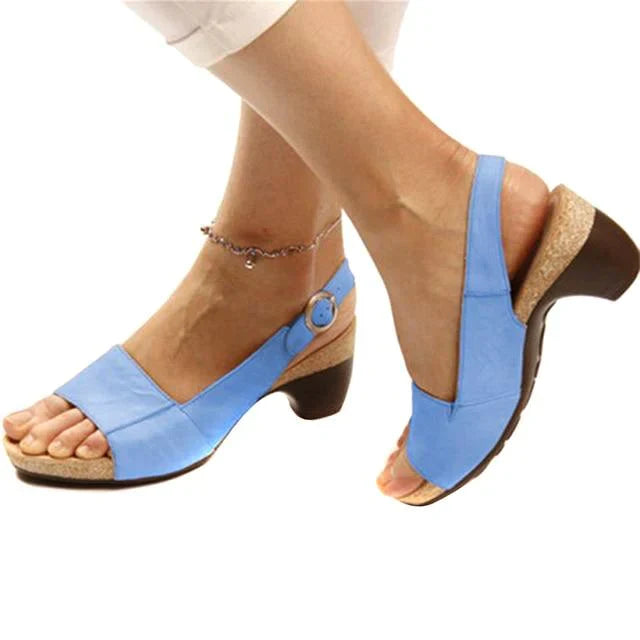 Bequeme Slingback Sandalen für Damen mit Absatz für den Alltag