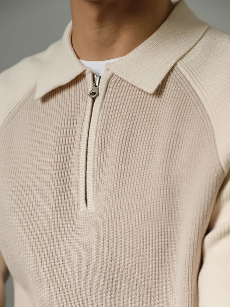 Cross & Crown Raglan Quarter-Zip Sweater