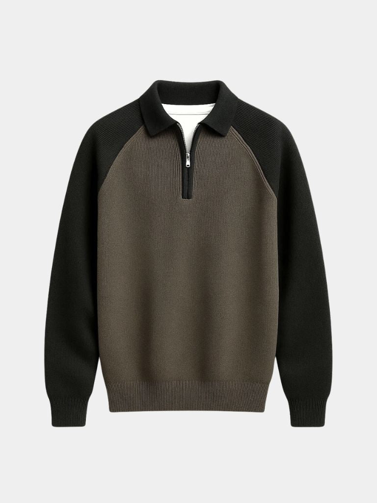 Cross & Crown Raglan Quarter-Zip Sweater