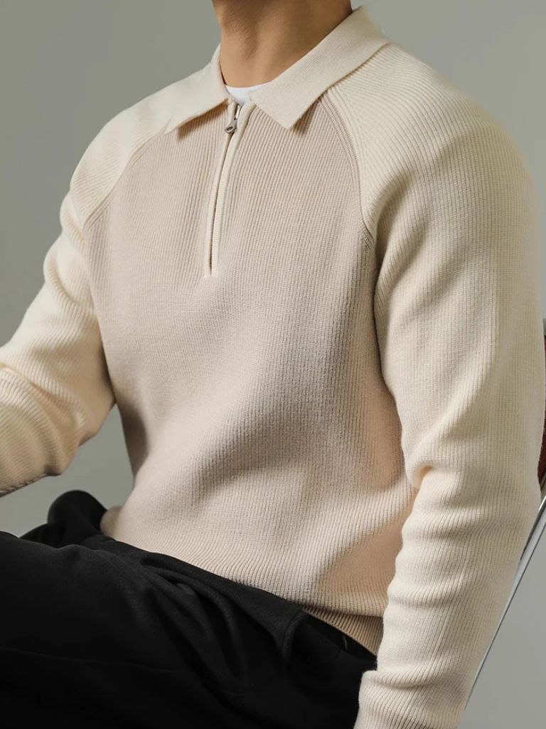 Cross & Crown Raglan Quarter-Zip Sweater