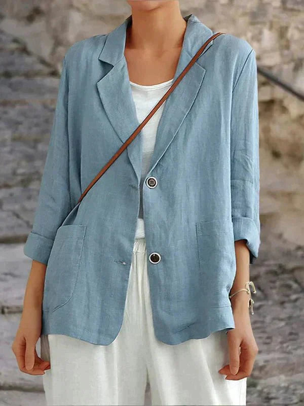 Damen Stoffblazer Regular Fit Elegant für Alltag und Büro
