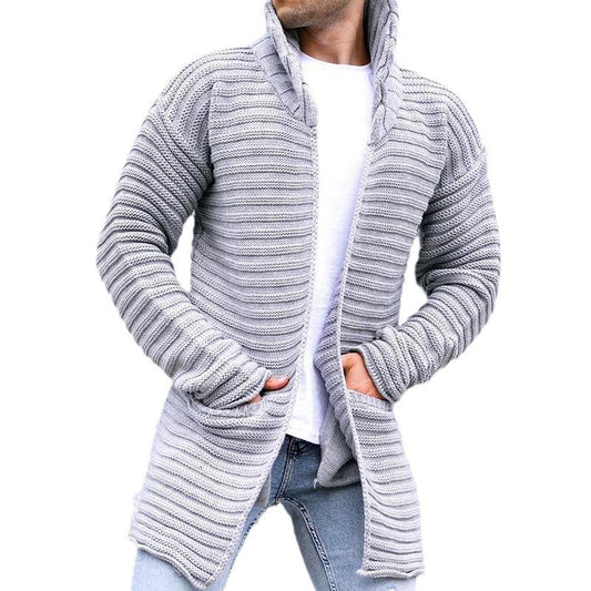 Herren Strickjacke mit Stehkragen