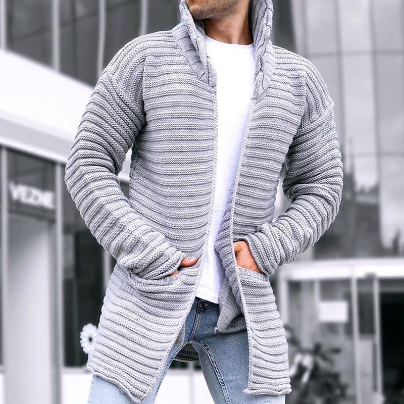 Herren Strickjacke mit Stehkragen