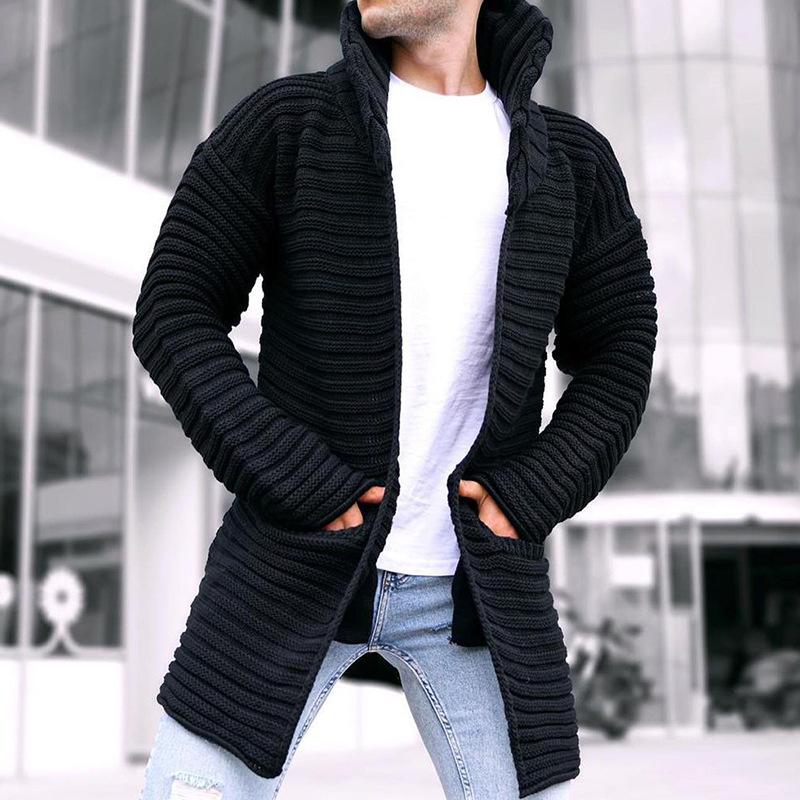 Herren Strickjacke mit Stehkragen