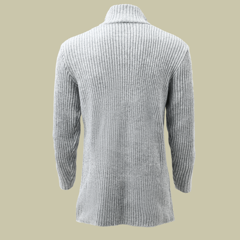 Gestreifter Langarm-Strickcardigan für Herren mit Stehkragen