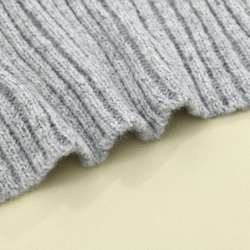 Gestreifter Langarm-Strickcardigan für Herren mit Stehkragen