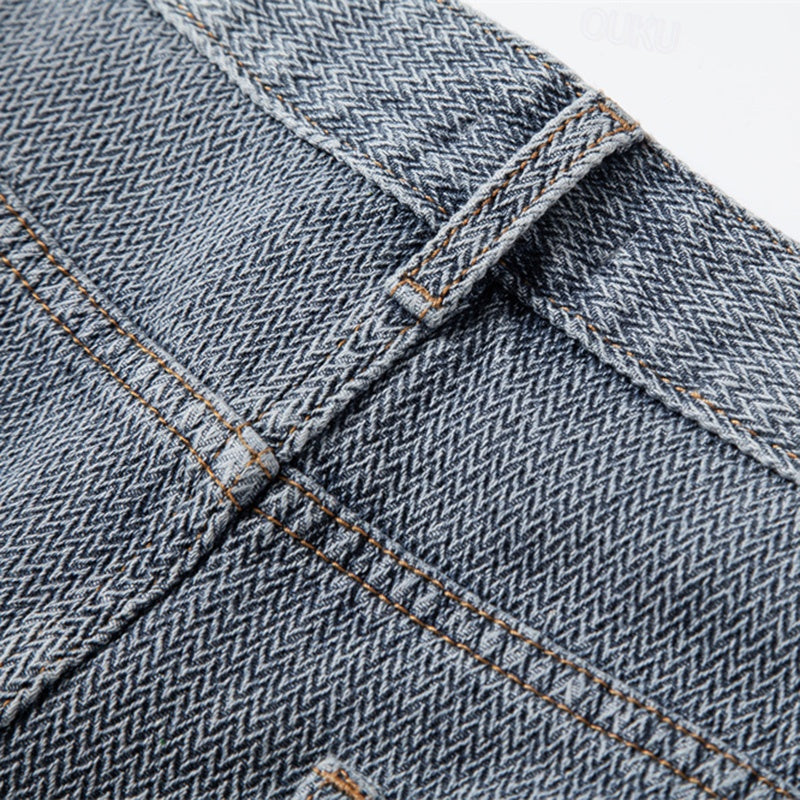 Jeansshorts Herren Relaxed Fit Freizeit Sommer
