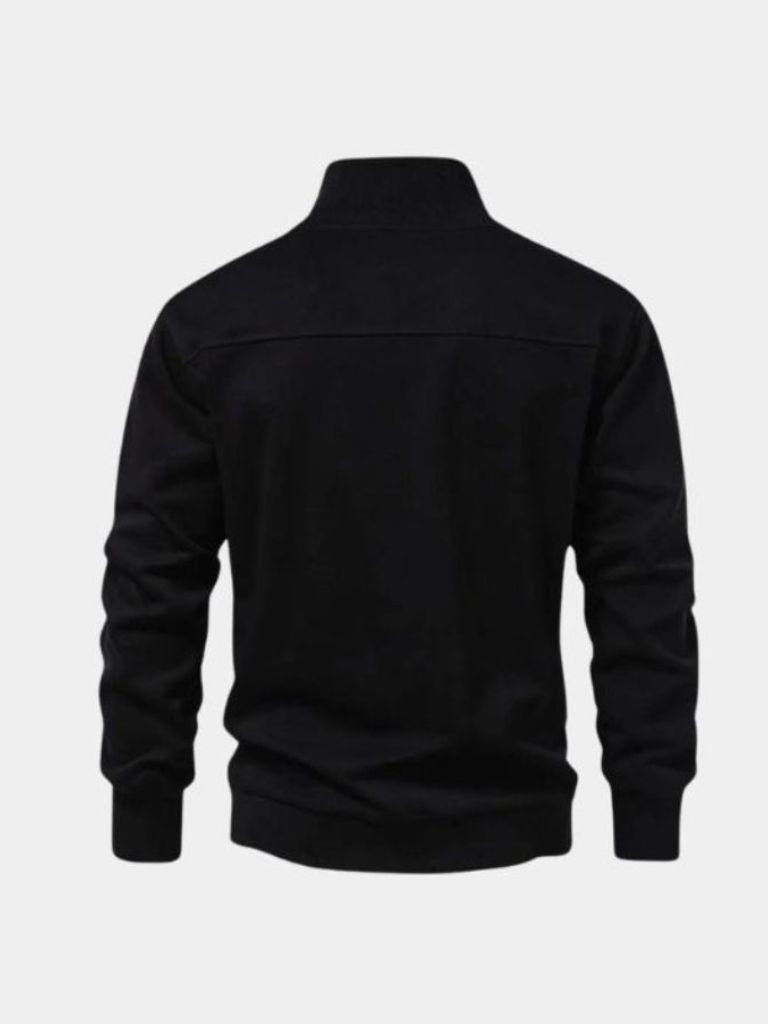 Black Zip-Up Reversible Sport Hoodie - Cross & Crown