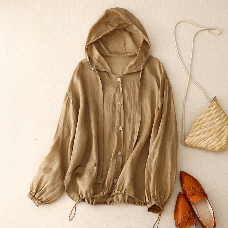 Hoodie Damen Leicht Sommer Casual Relaxed Fit
