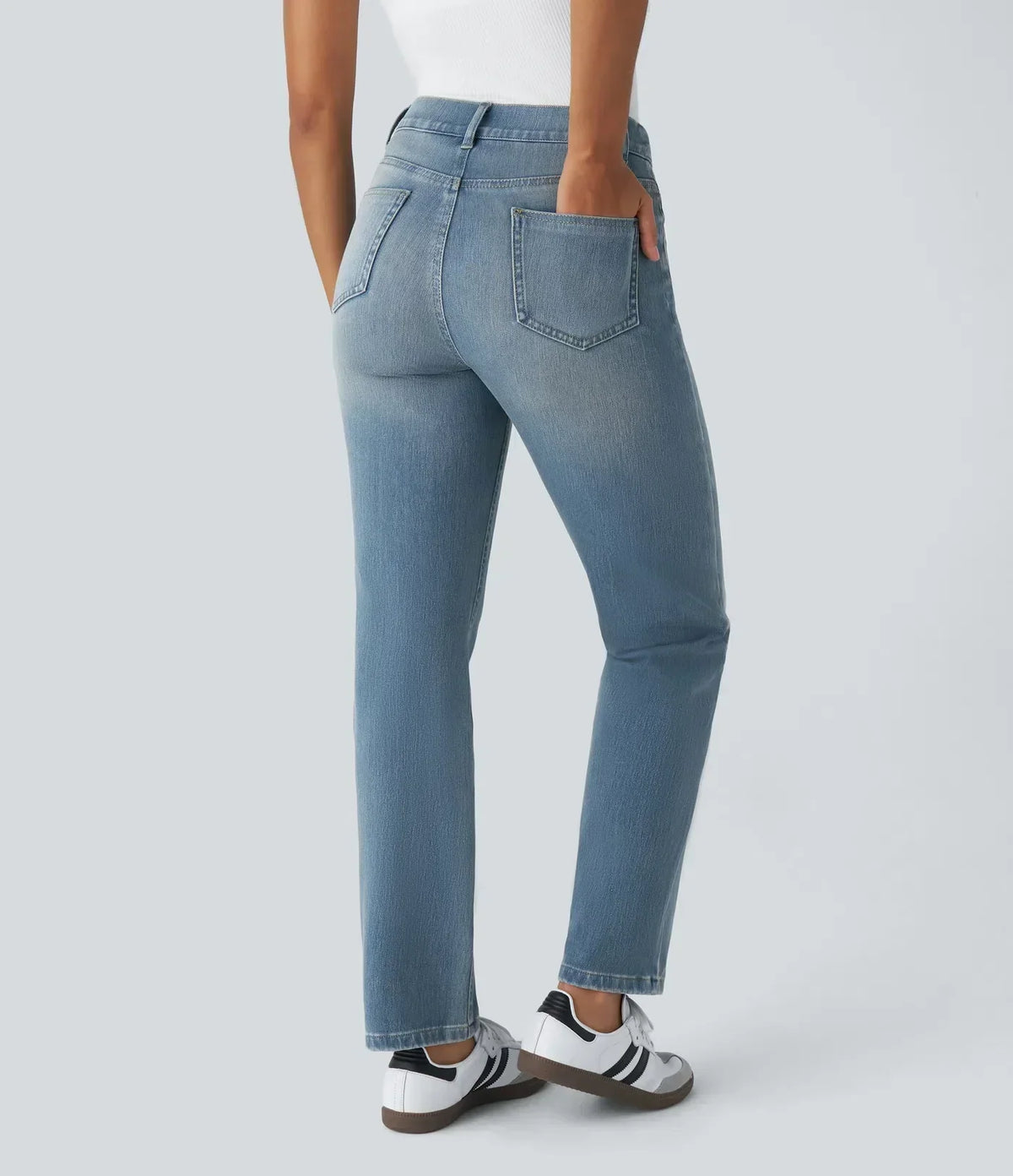 Hose Damen Hochtailliert Bequem Freizeit & Alltag