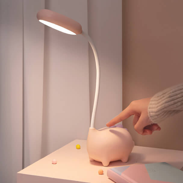 LED Schreibtischlampe Kinder Wiederaufladbar Augenfreundlich Grün Rosa