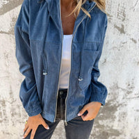 Freizeitjacke Damen Regular Fit Kapuze Frühling & Sommer