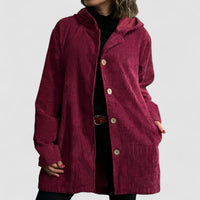 Cordjacke Damen Relaxed Fit Herbst & Winter Freizeit