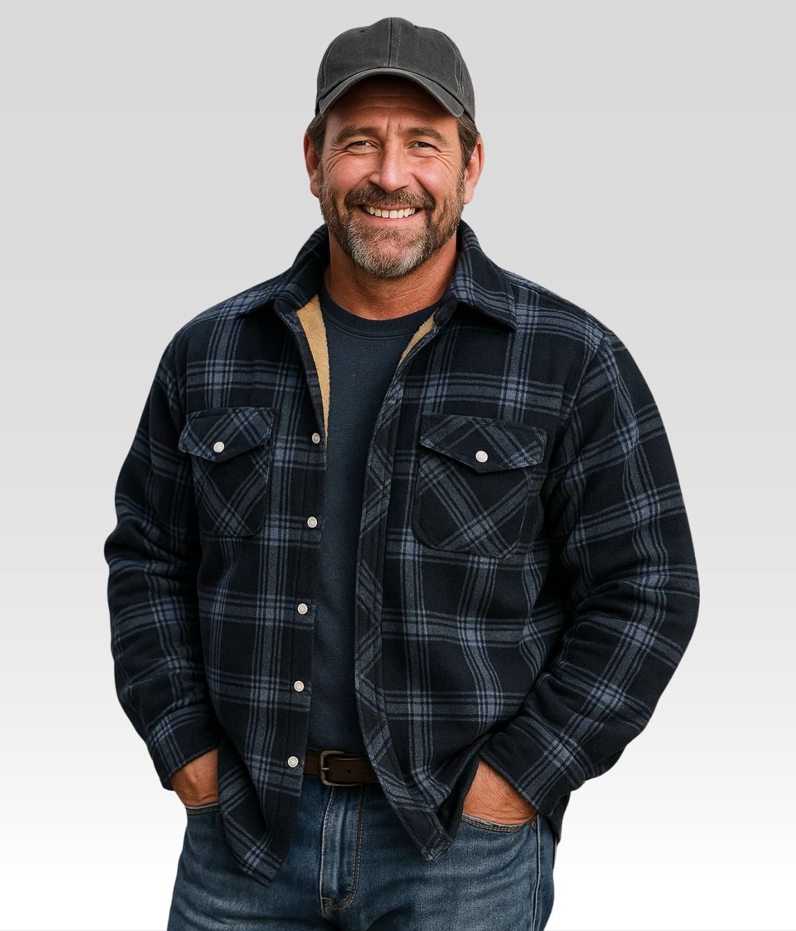 Joe Fleece Jacke Blau