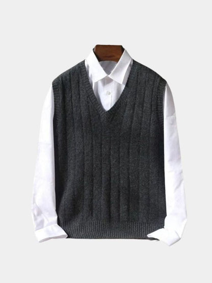 100% Merino Wool Sweater Vest - Cross & Crown