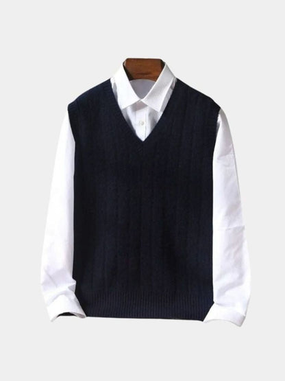 100% Merino Wool Sweater Vest - Cross & Crown