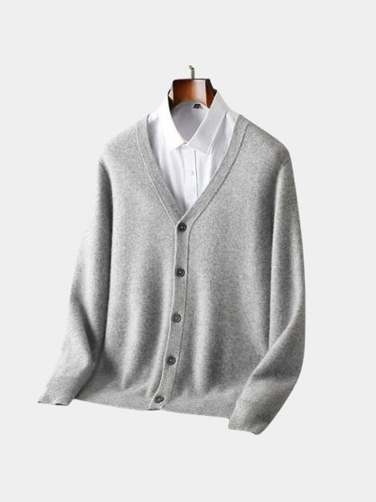 Cross & Crown 100% Merino Wool V-Neck Cardigan