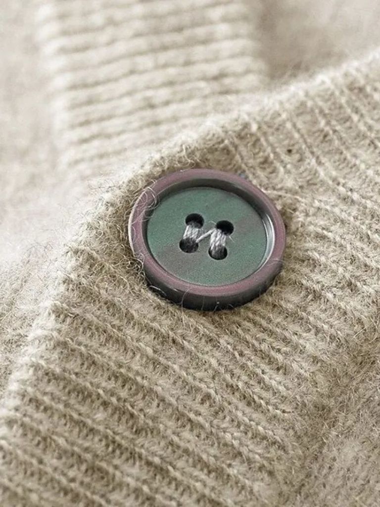 Cross & Crown 100% Merino Wool V-Neck Cardigan