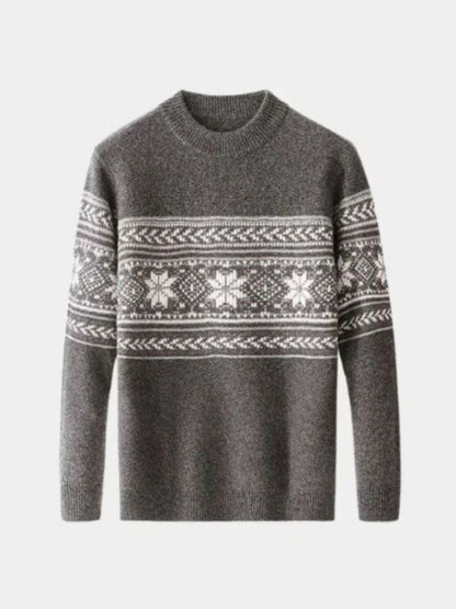 100% Wool Fair Isle Sweater - Cross & Crown