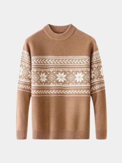 100% Wool Fair Isle Sweater - Cross & Crown