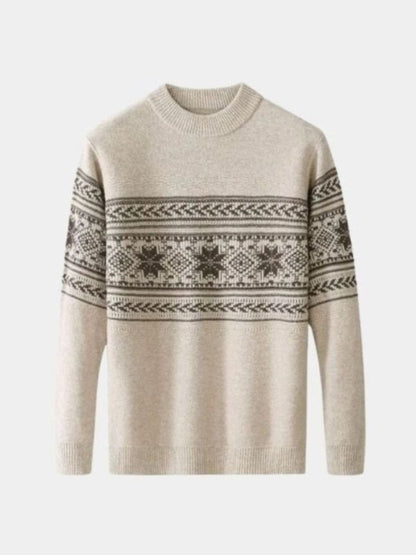 100% Wool Fair Isle Sweater - Cross & Crown