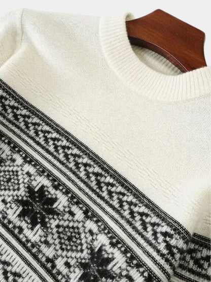 100% Wool Fair Isle Sweater - Cross & Crown