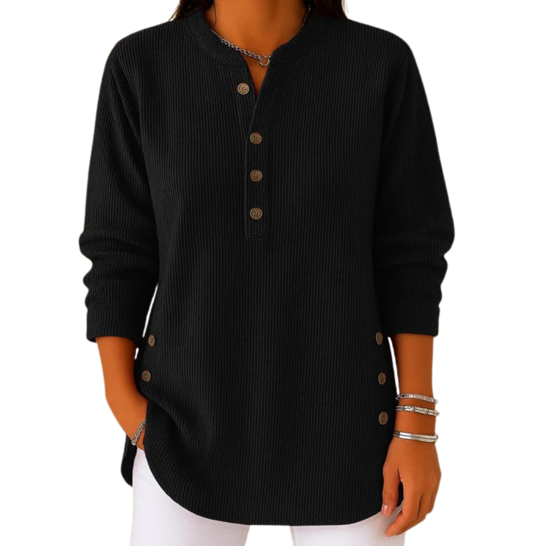 Strick-Sweatshirt Damen Langarm Casual Regular Fit