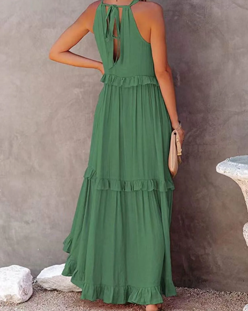 Maxikleid Damen Fließend Figurbetont Sommer Elegant