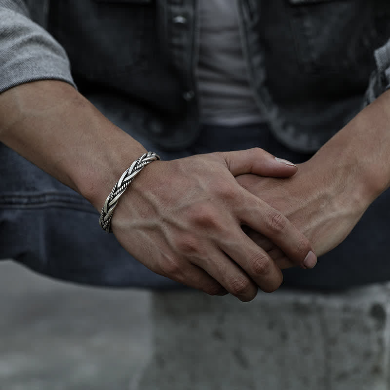Kupferarmband für Damen und Herren im geflochtenen Design