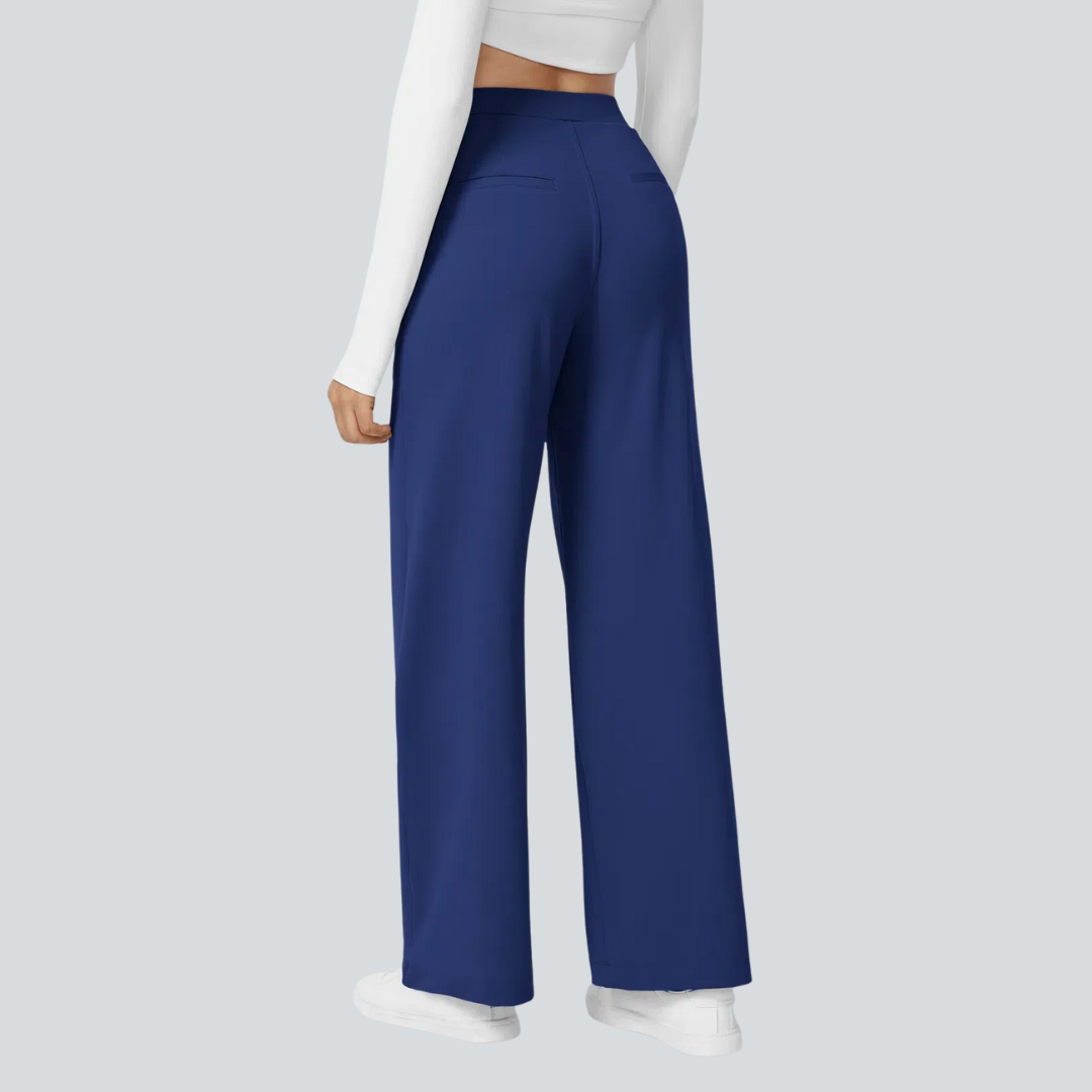 Hose Damen Fließend Hohe Taille Freizeit & Elegant
