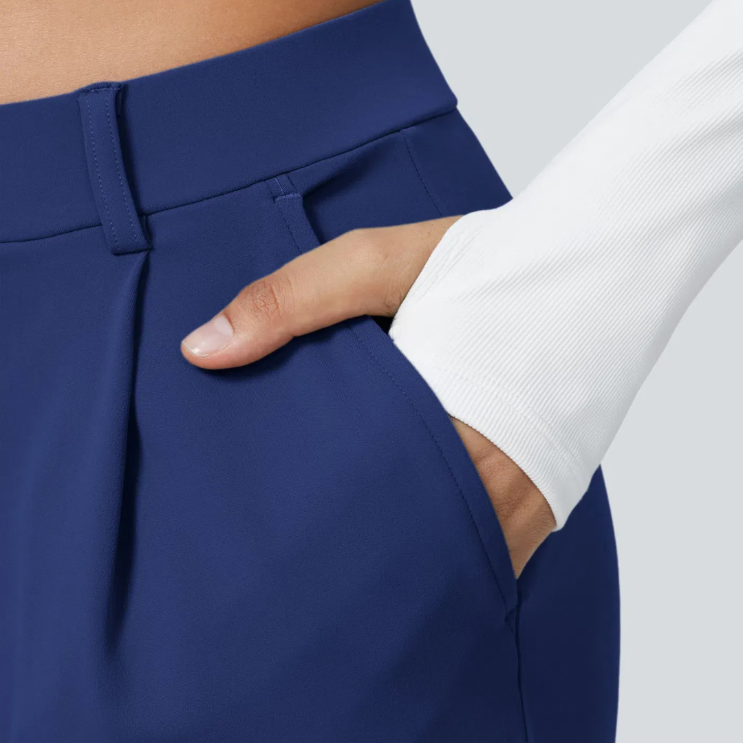 Hose Damen Fließend Hohe Taille Freizeit & Elegant