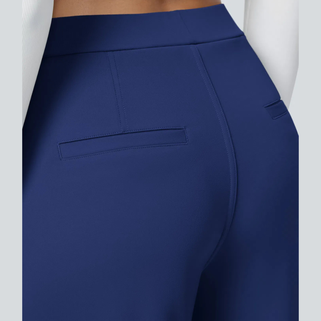Hose Damen Fließend Hohe Taille Freizeit & Elegant
