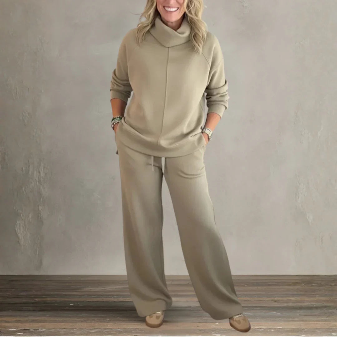 Emelia | Elegantes Freizeitoutfit mit hohem Kragen