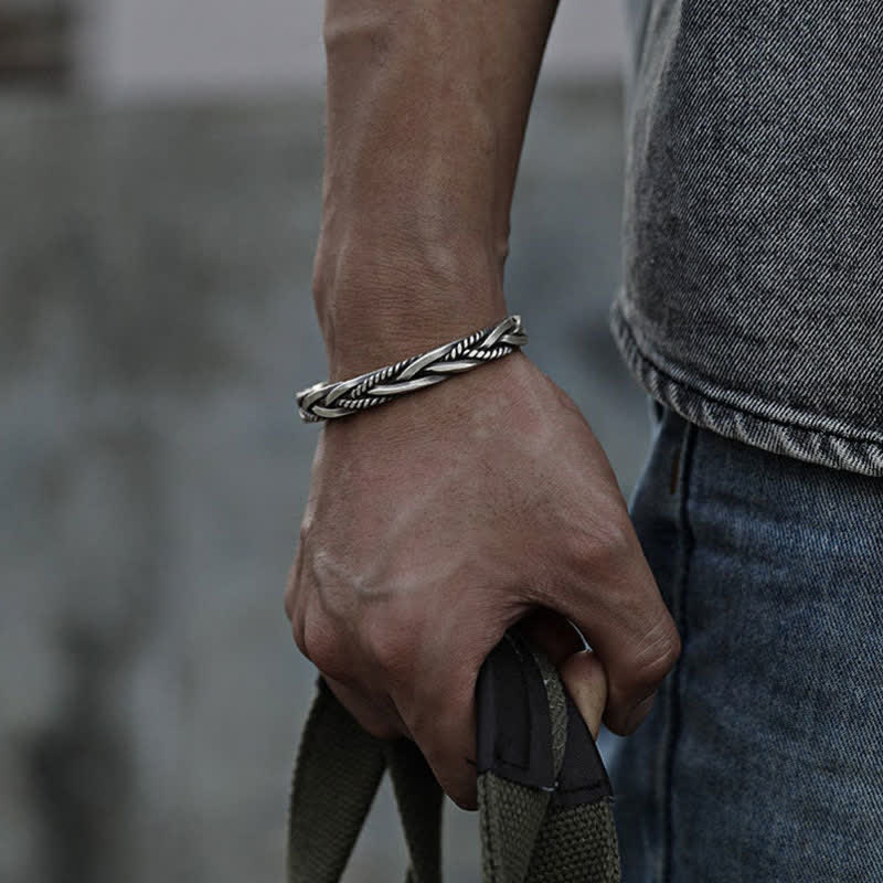 Kupferarmband für Damen und Herren im geflochtenen Design