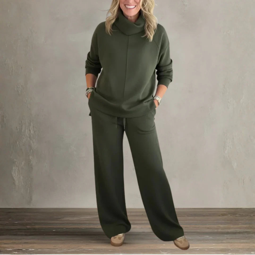 Emelia | Elegantes Freizeitoutfit mit hohem Kragen