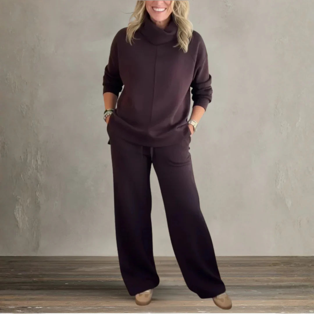 Emelia | Elegantes Freizeitoutfit mit hohem Kragen
