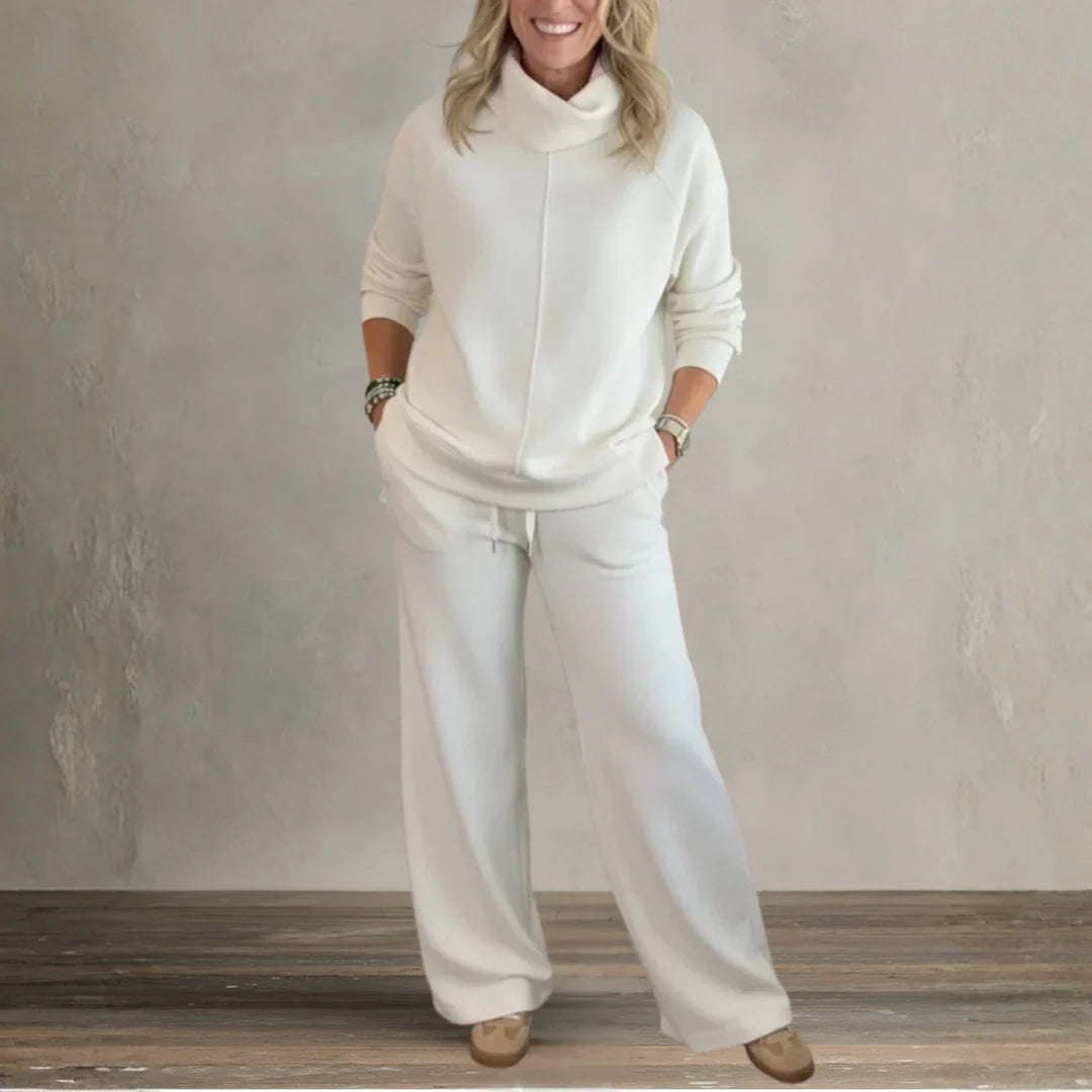 Emelia | Elegantes Freizeitoutfit mit hohem Kragen
