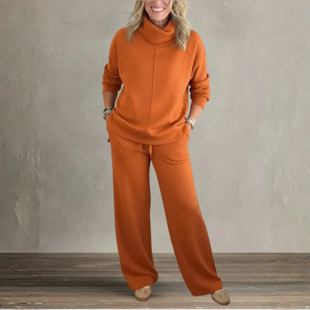 Emelia | Elegantes Freizeitoutfit mit hohem Kragen