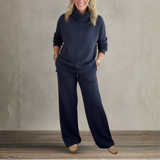 Emelia | Elegantes Freizeitoutfit mit hohem Kragen